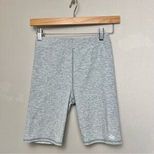 Alo Yoga Heathered Gray 8” Biker Shorts Size XS